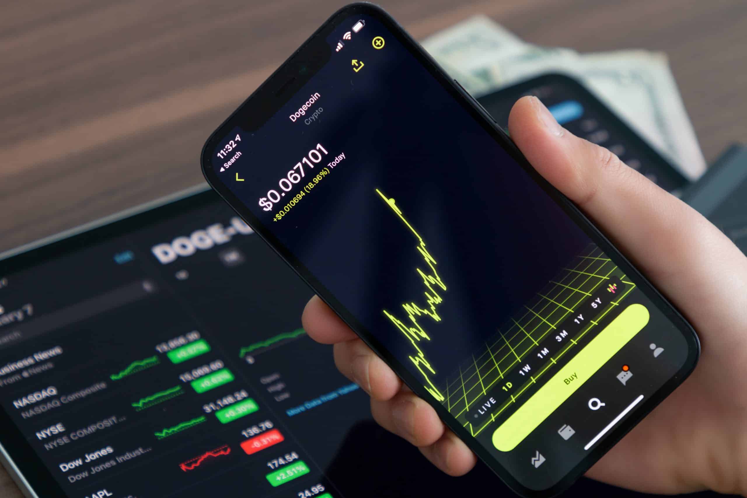 Robinhood crypto on a phone
