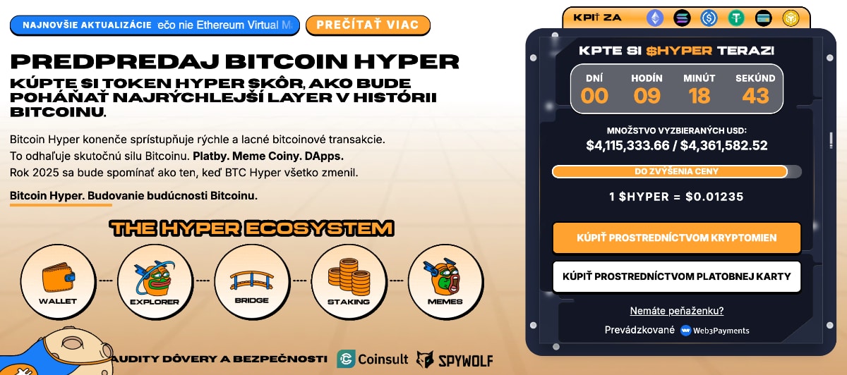 bitcoin hyper nové kryptomeny