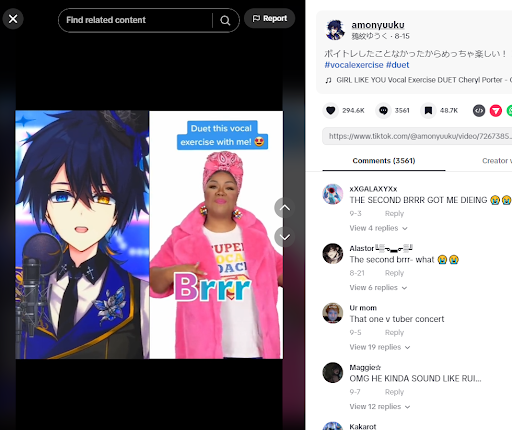 TikTok anime duet