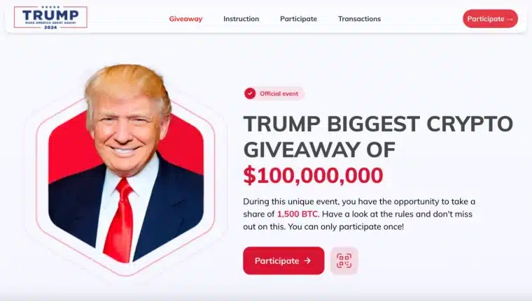 fake trump giveaway uses deepfake to scam investors