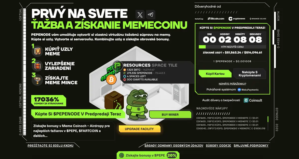 PepeNode najlepšie kryptomeny